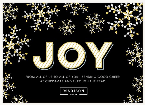 Modern Flurries Christmas Cards for Business
