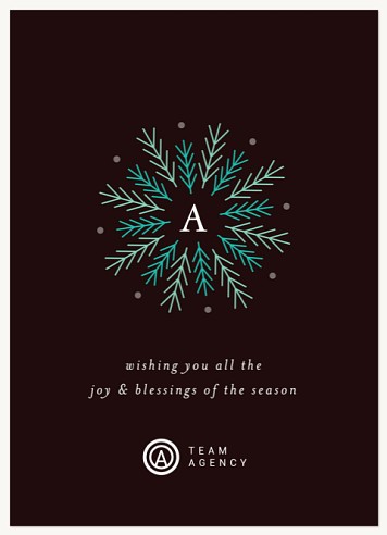 Evergreen Wreath Christmas Cards for Business