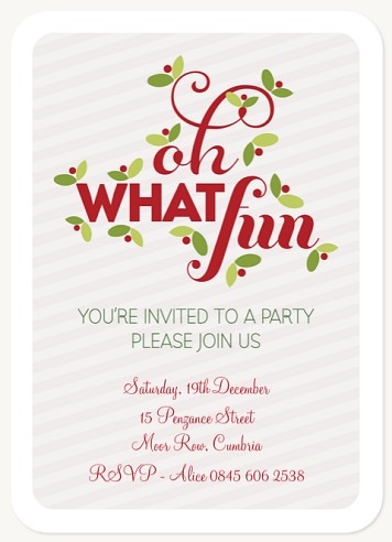 Holly Jolly Fun Holiday Party Invitations