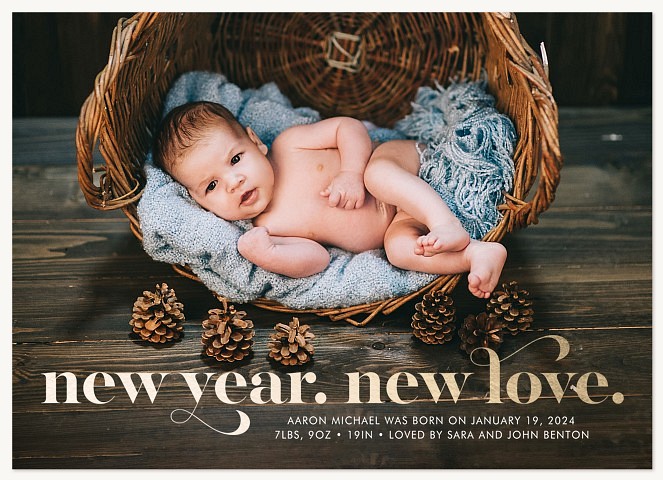New Year New Love Baby Announcements