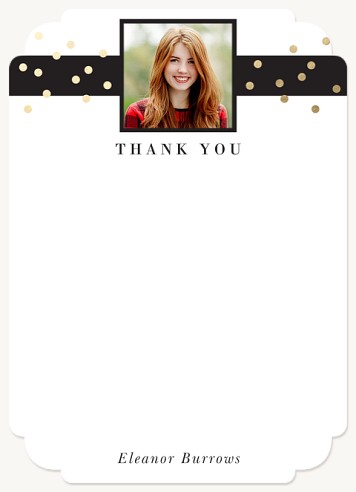 Sophisticated Confetti Thank You Cards