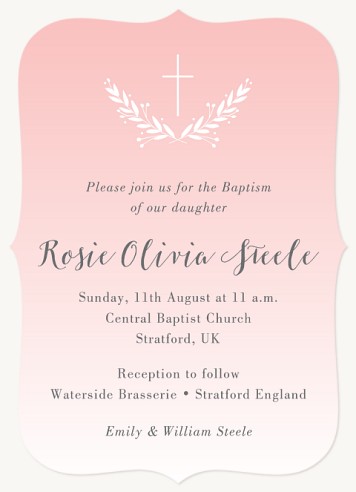 Blessed Laurels Christening Invitations | Christening Invites