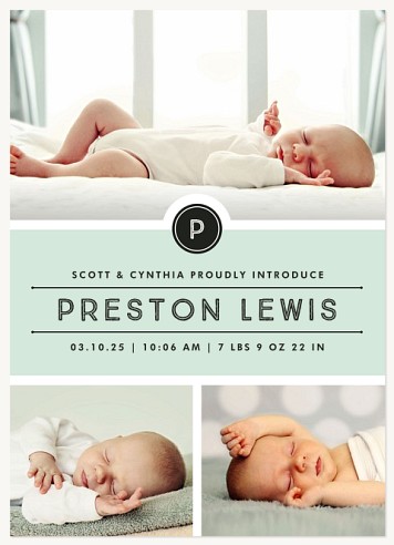 Mod Monogram Baby Announcements