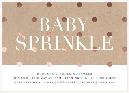 Rose Gold Luxe Baby Shower Invites 