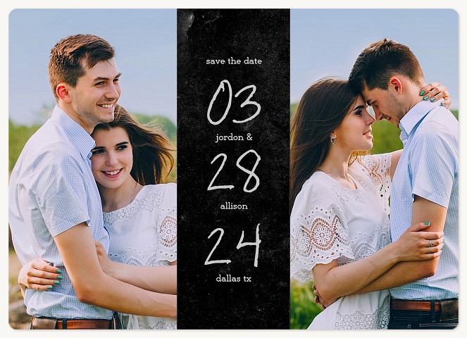 Bold Chalk Save the Date Magnets