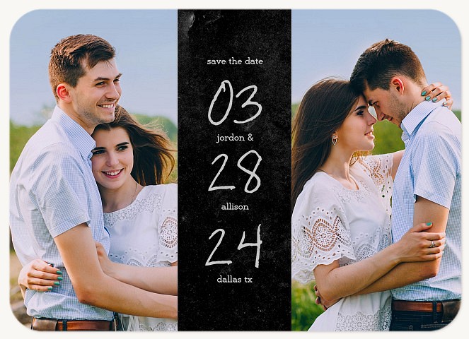 Bold Chalk Save the Date Cards