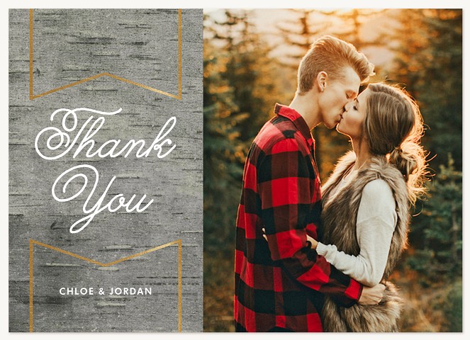 Birch Banner Thank You Cards 