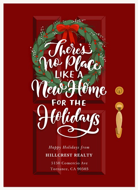 Holiday Door Realtor Christmas Cards