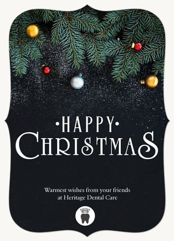 Wintry Evergreen Christmas Cards for Business