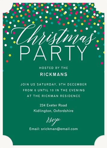 Confetti Cheer Holiday Party Invitations