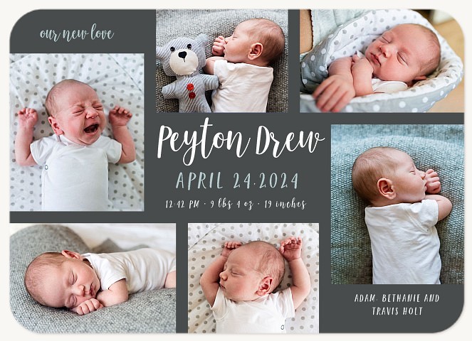 Casual Collage Baby Announcements