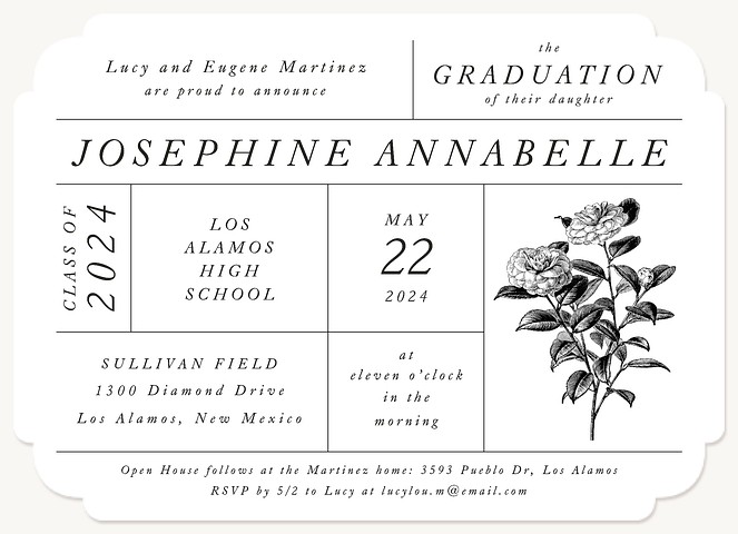 Floriculture Graduation Announcements