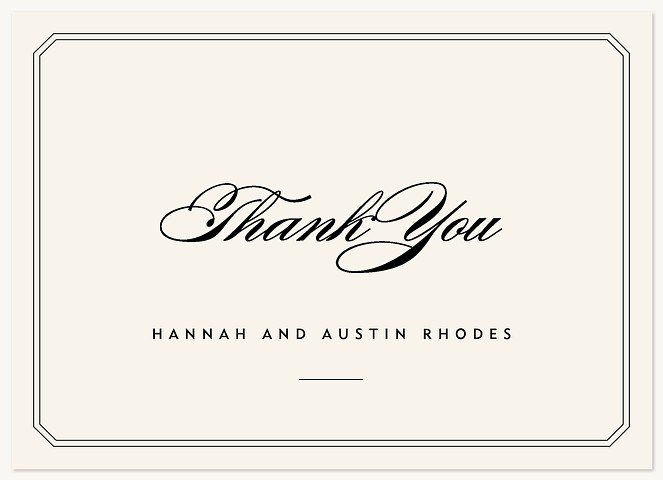 Center Stage Wedding Thank You Cards