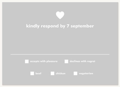 So In Love Wedding RSVP Cards