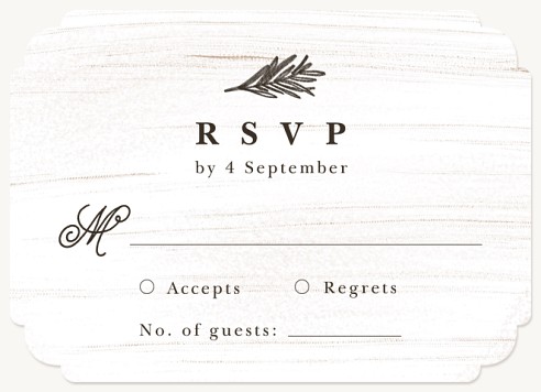 Natural Wedding RSVP Cards