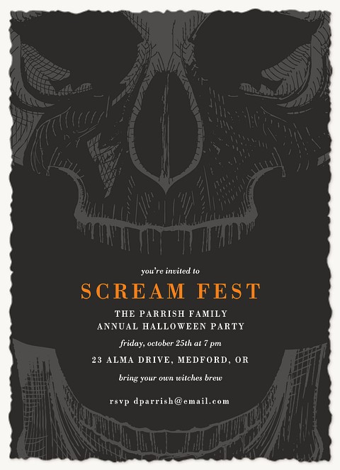 Screen Fest Halloween Party Invitations