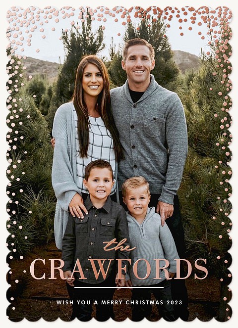 Confetti Cascade Personalized Holiday Cards