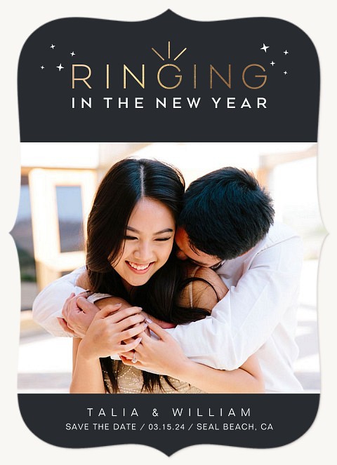 Golden Ring Personalized Holiday Cards