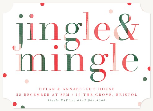 Classic Jingle Holiday Party Invitations