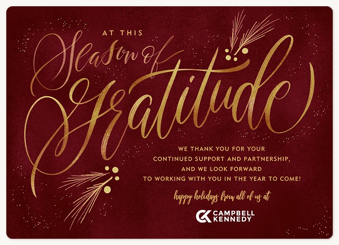 Season of Gratitude Holiday & Christmas Magnet Cards