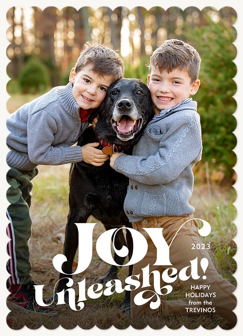 Joy Unleashed Personalized Holiday Cards