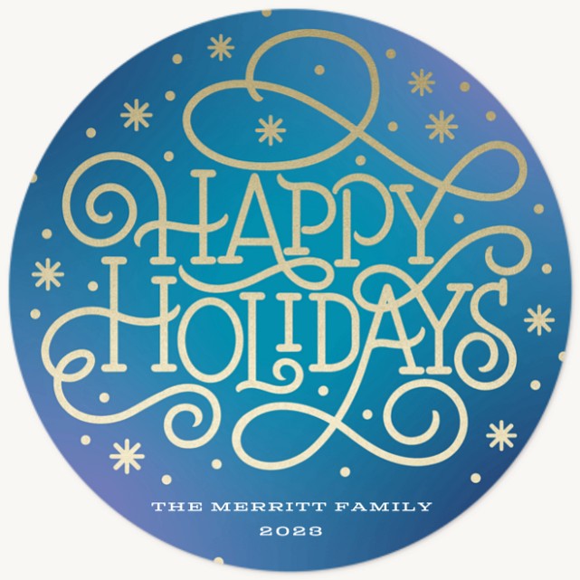 Swirly Season Personalized Holiday Cards