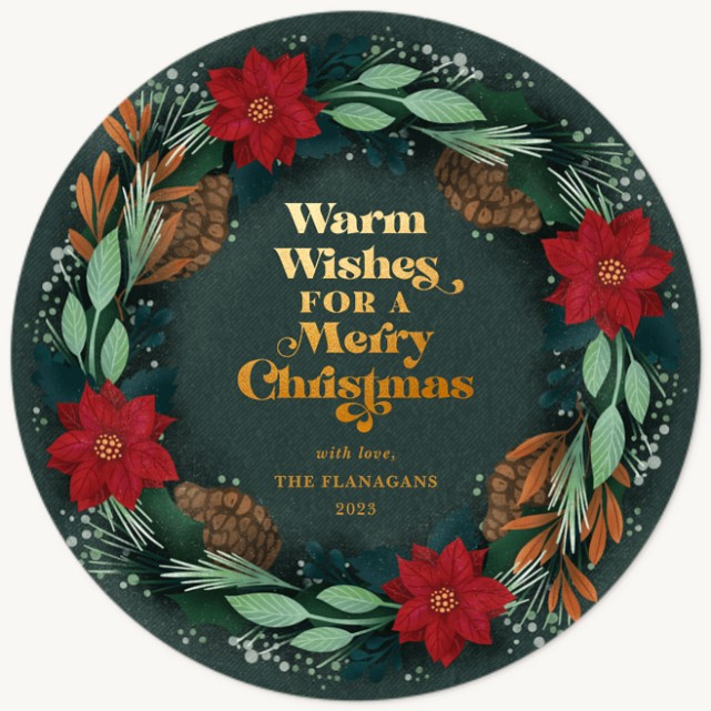 Warm Wreath Personalized Holiday Cards