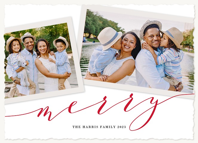 Snapshots & Script Personalized Holiday Cards
