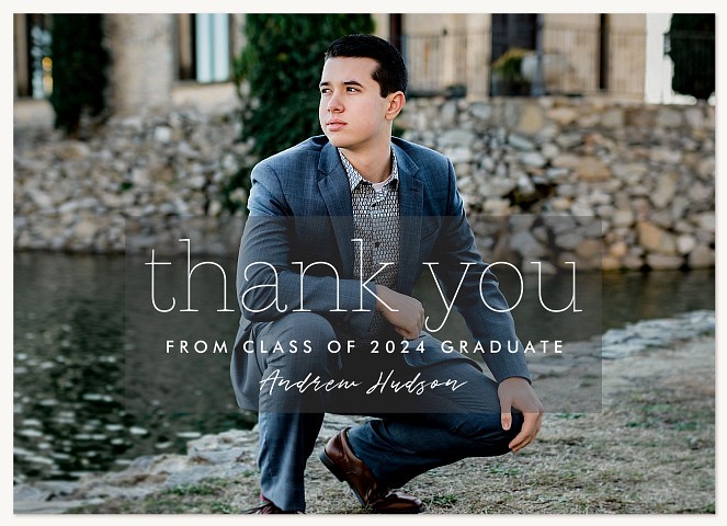Clear Vision Graduation Thank You Cards