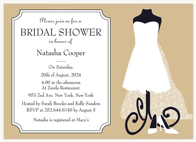 Yes To The Dress Bridal Shower Invitations