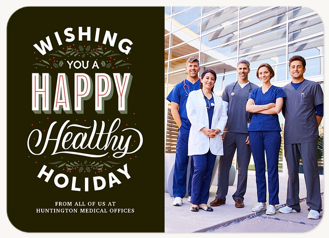 Happy Healthy Holiday Business Holiday Cards