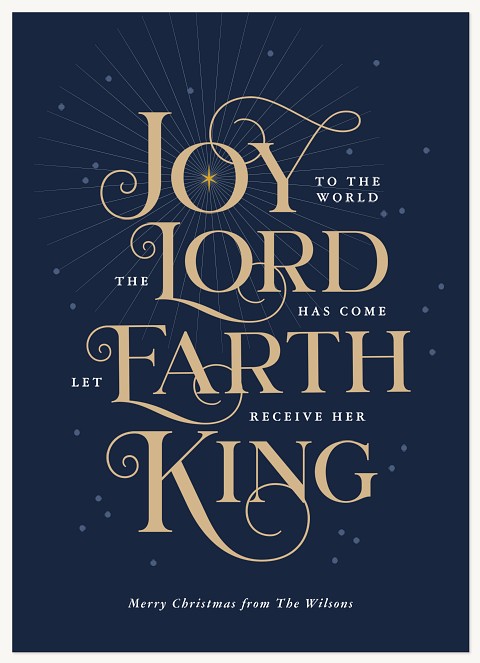 The Lord Has Come Personalized Holiday Cards