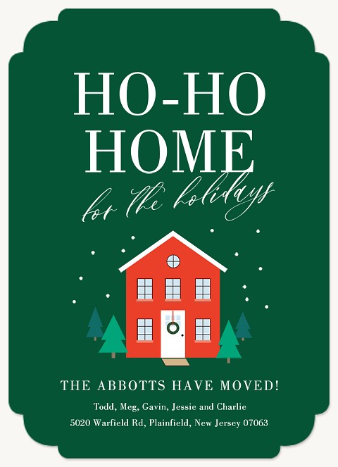Ho-Ho-Home Personalized Holiday Cards
