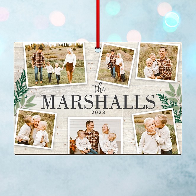 Country Collage Personalized Ornaments