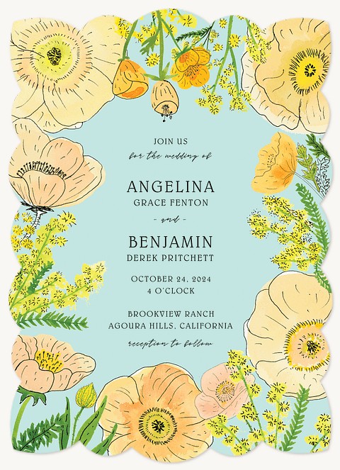 California Poppies Wedding Invitations