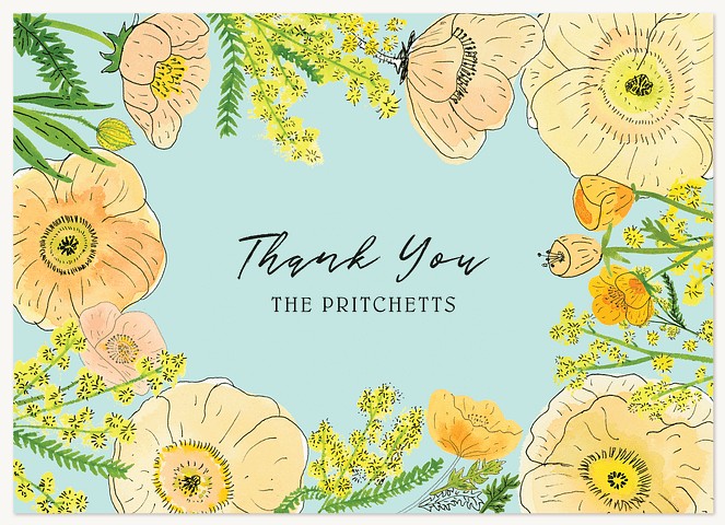 California Poppies Thank You Cards 