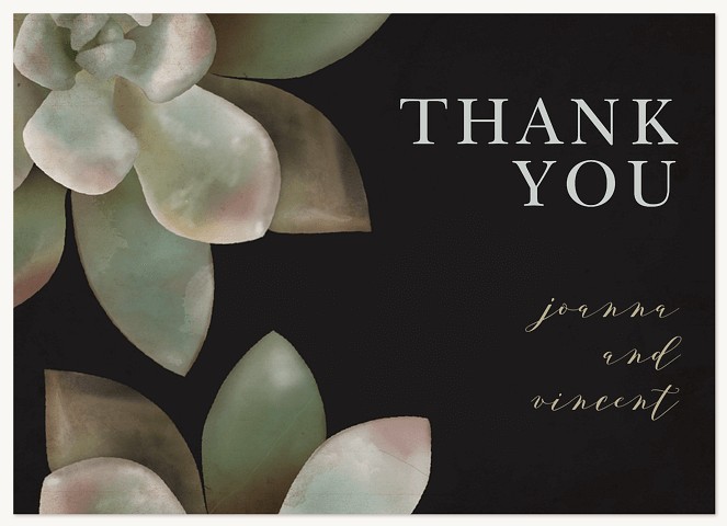 Bold Succulent Thank You Cards 