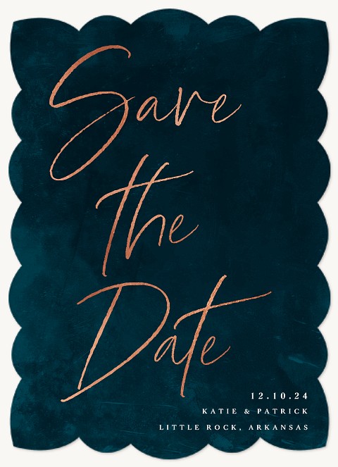 Textured Script Save the Date Cards