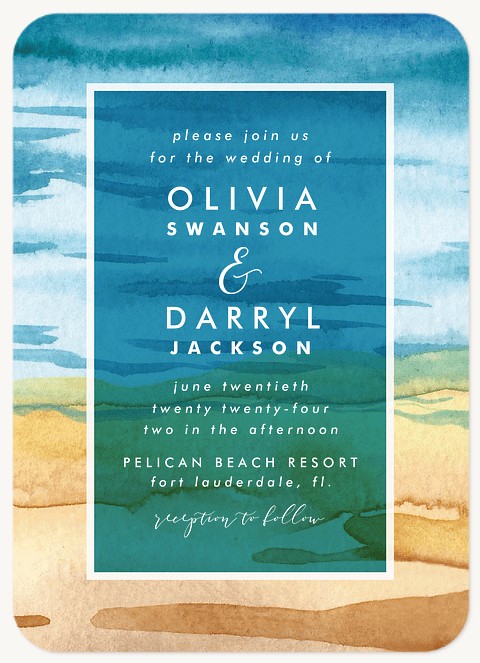 Breezy Beachside Wedding Invitations