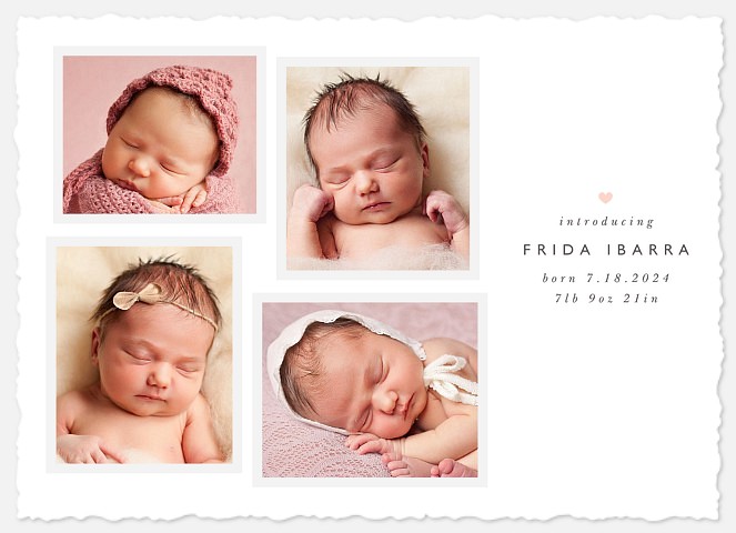 Mini Grid Baby Birth Announcements