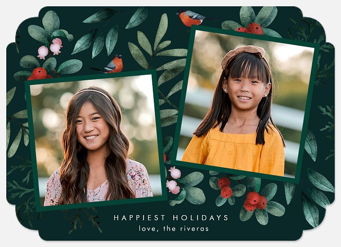 Birds and Boughs Holiday Photo Cards