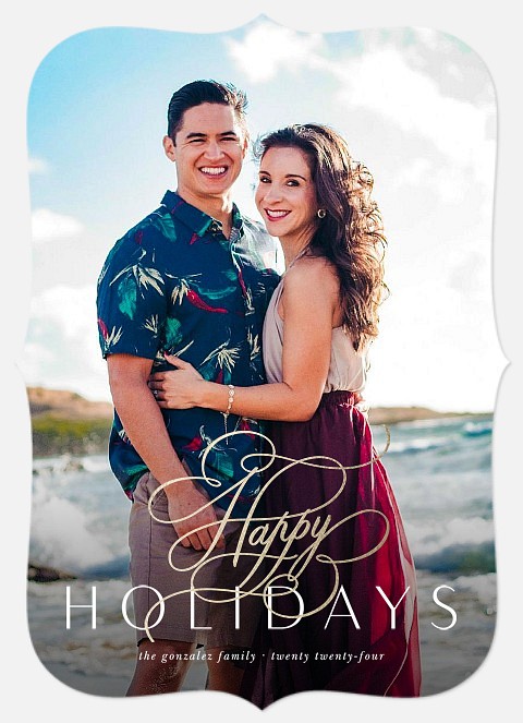 Festively Flourished Holiday Photo Cards