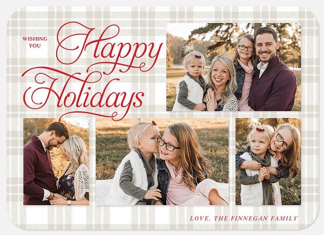 Cozy Script Holiday Photo Cards