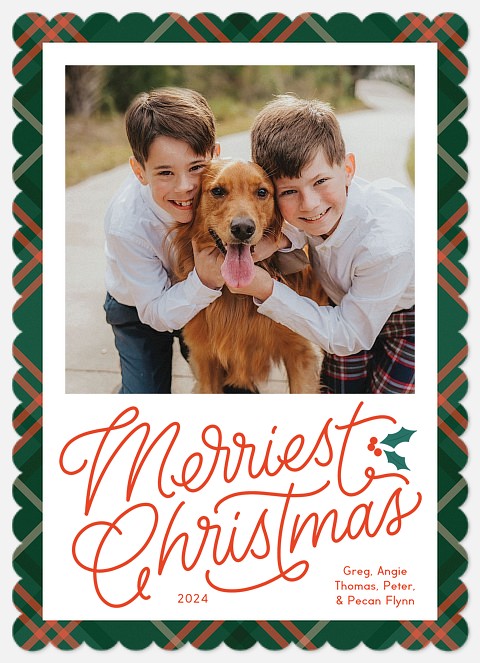 Christmas Plaid Holiday Photo Cards