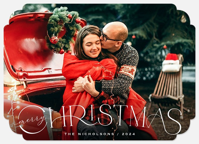 Classic Greeting Holiday Photo Cards