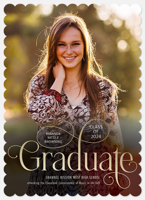 Flourished Details Graduation Cards