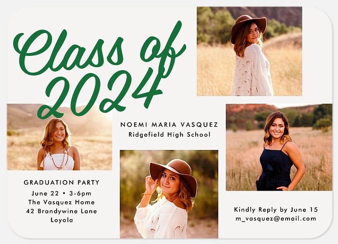 Classic Brush Script Graduation Cards