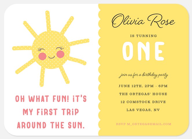 Sunny Birthday Kids' Birthday Invitations