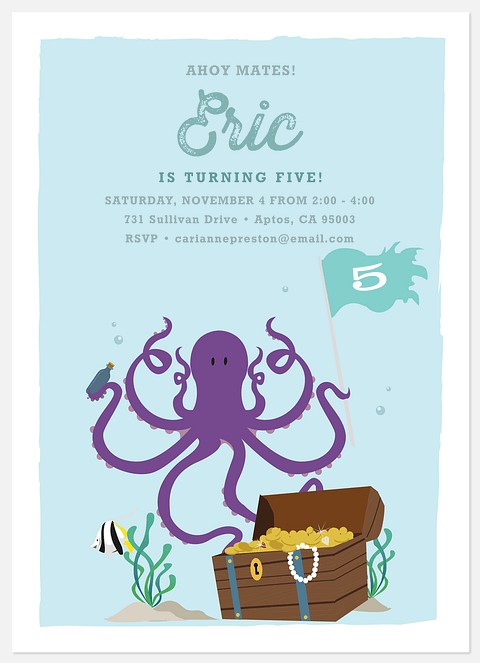 Sunken Treasure Kids' Birthday Invitations