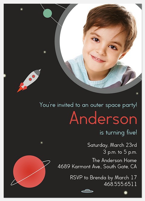 Space Explorers Kids' Birthday Invitations